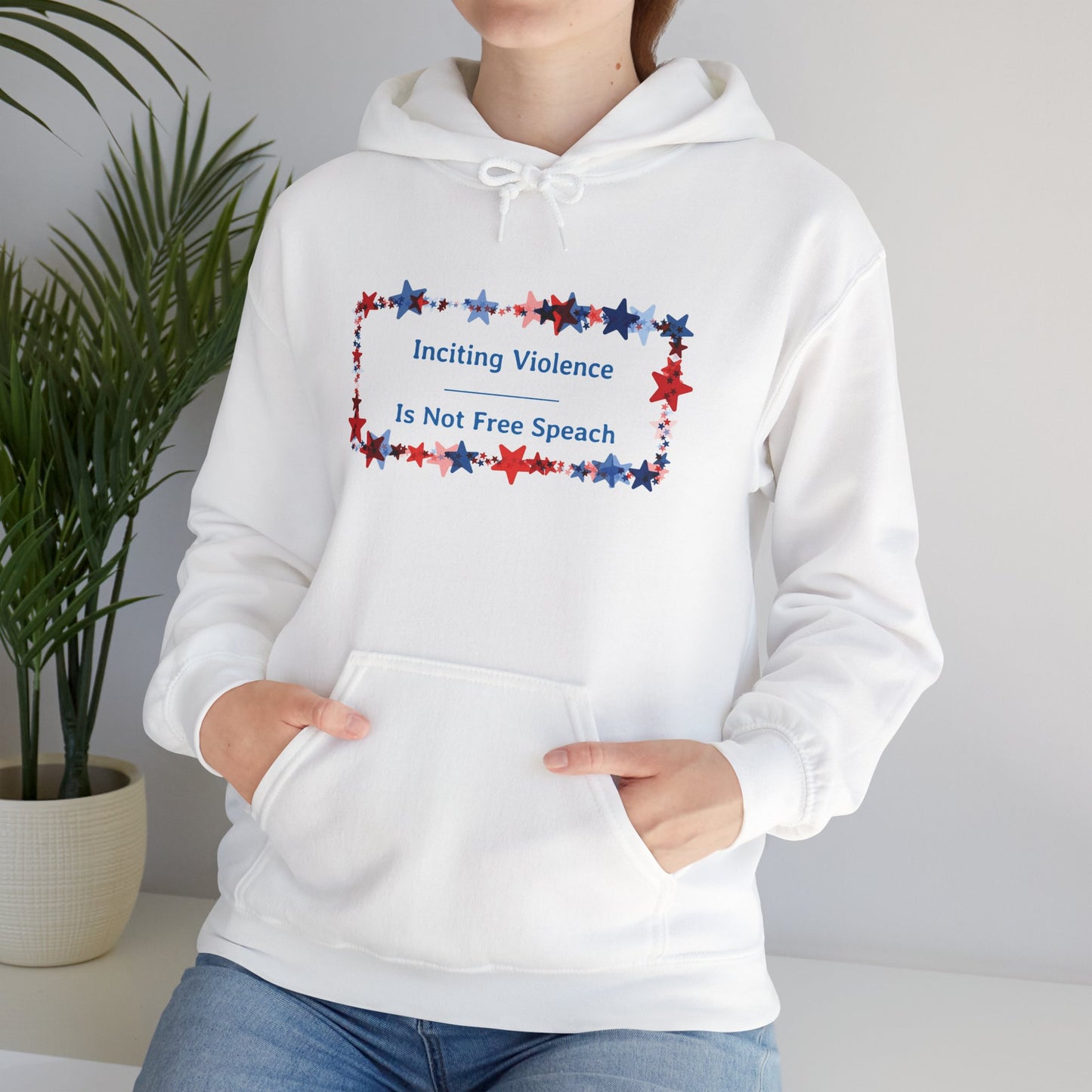 Inciting Violence - Is Not Free Speech  | Unisex Heavy Blend™ Hooded Sweatshirt