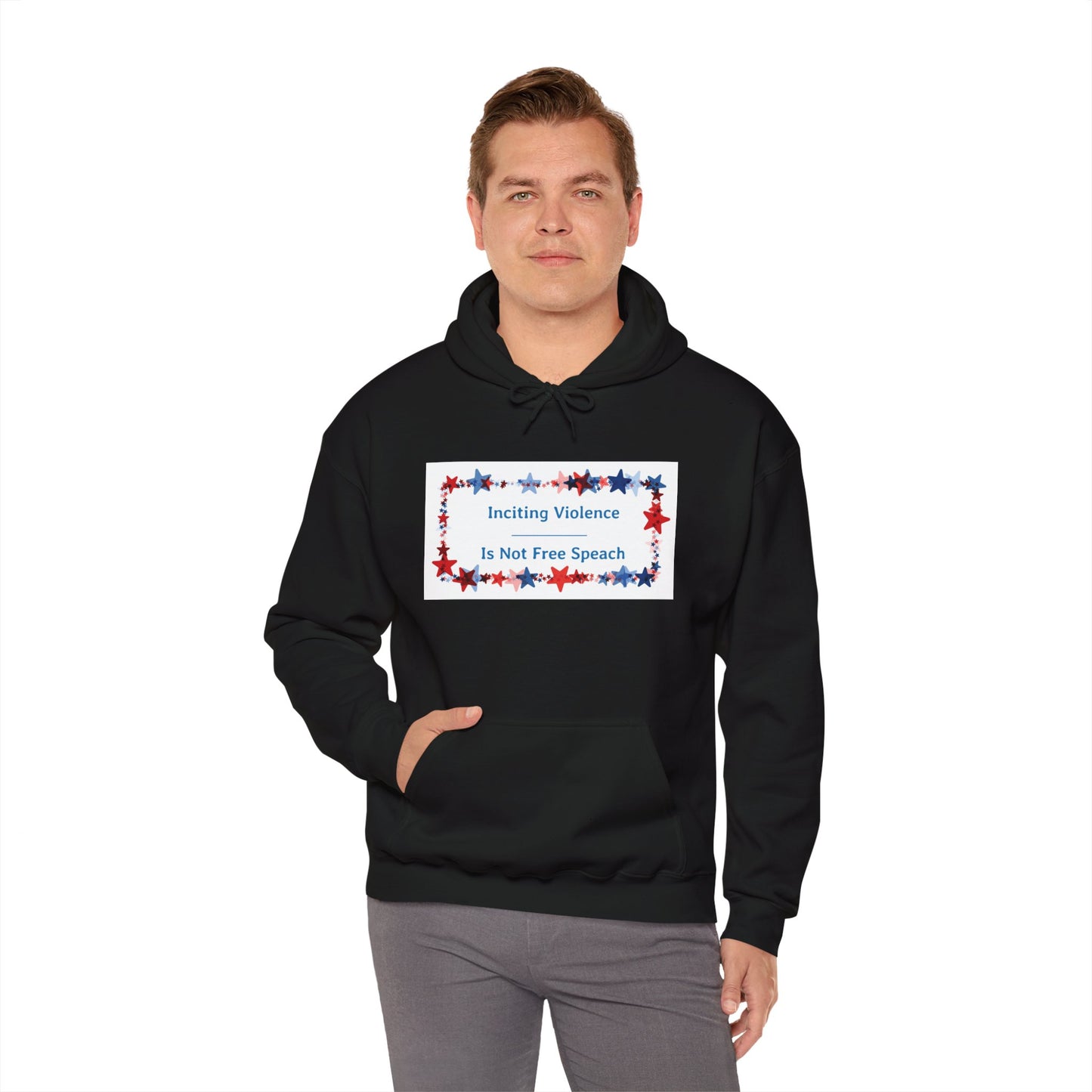 Inciting Violence - Is Not Free Speech  | Unisex Heavy Blend™ Hooded Sweatshirt