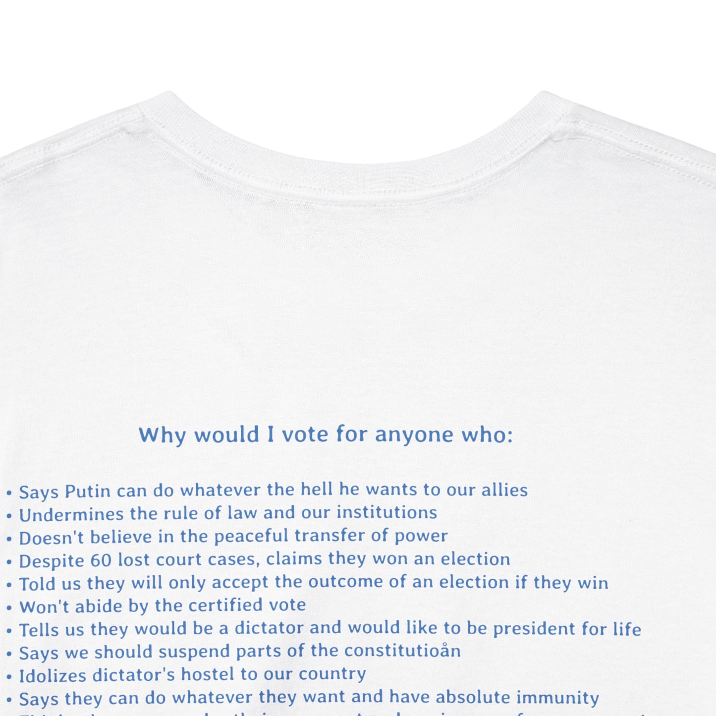 Why Would I Vote for Anyone... | Unisex Heavy Cotton Tee