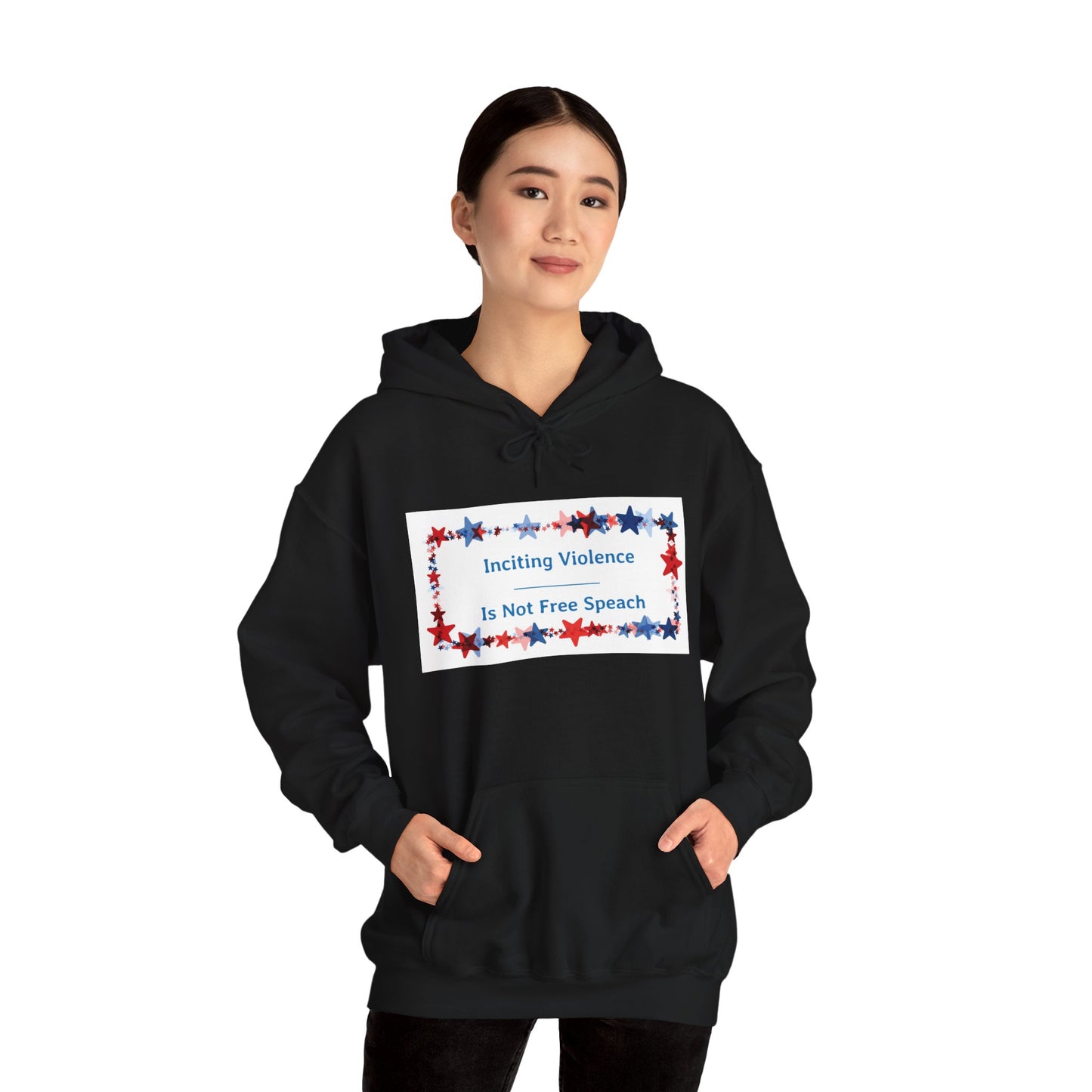 Inciting Violence - Is Not Free Speech  | Unisex Heavy Blend™ Hooded Sweatshirt