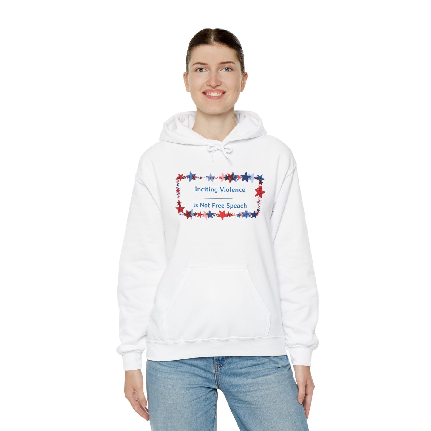 Inciting Violence - Is Not Free Speech  | Unisex Heavy Blend™ Hooded Sweatshirt