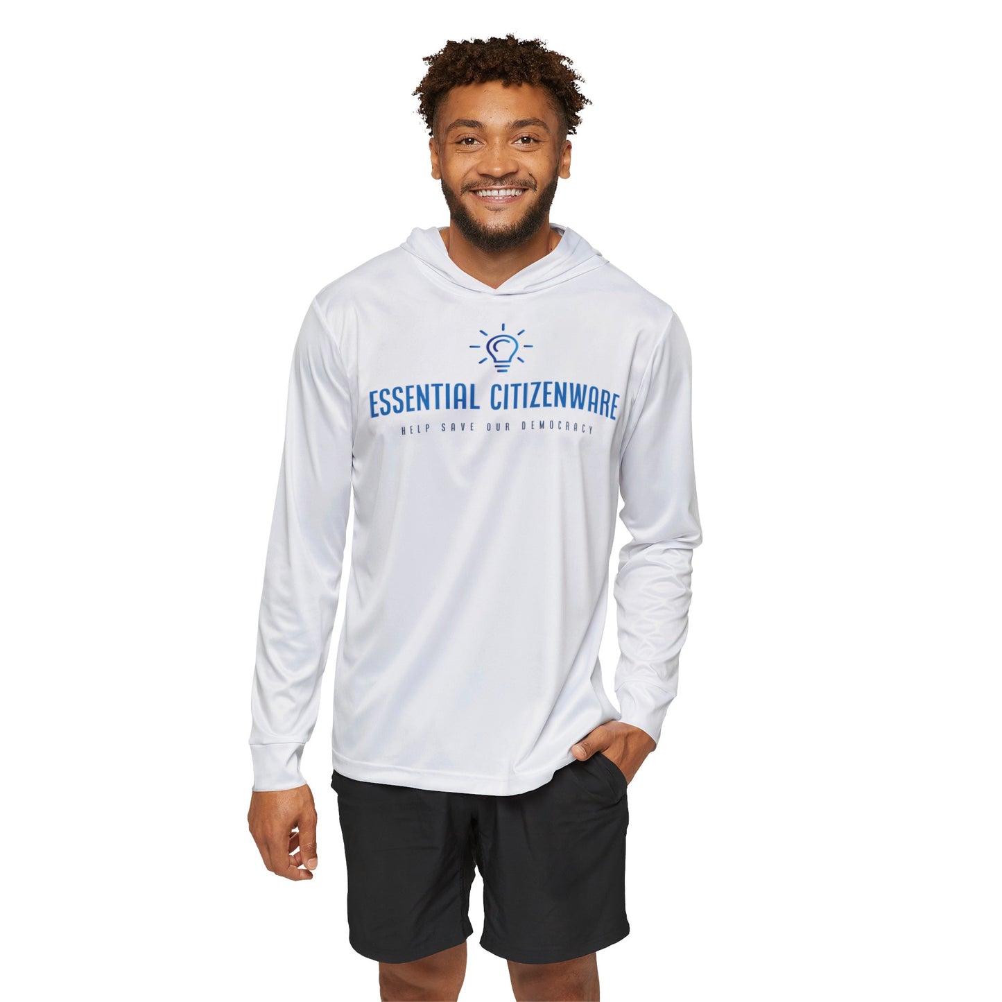 Let's Work Together - Save Our Democracy | Men's Sports Warmup Hoodie (AOP)