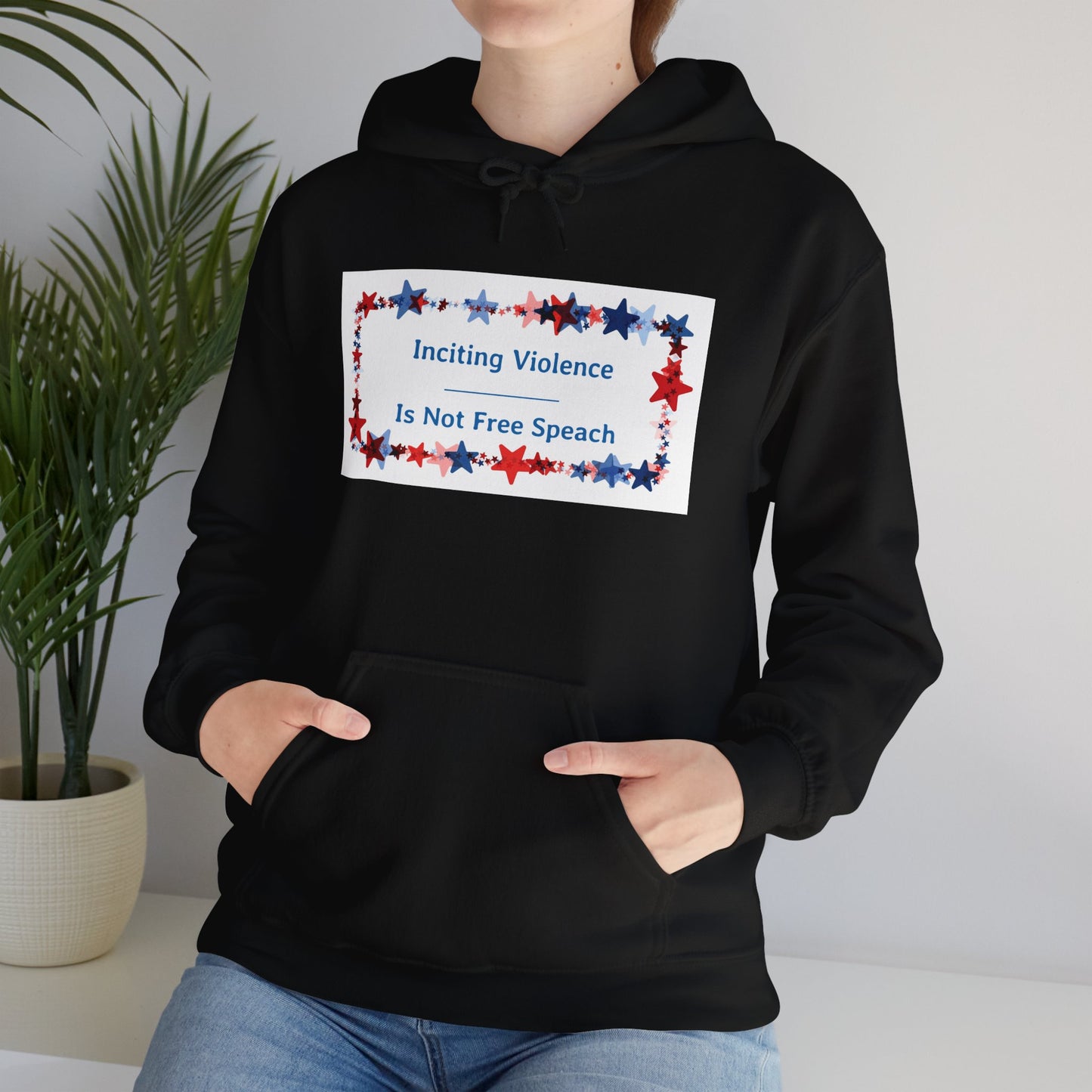 Inciting Violence - Is Not Free Speech  | Unisex Heavy Blend™ Hooded Sweatshirt