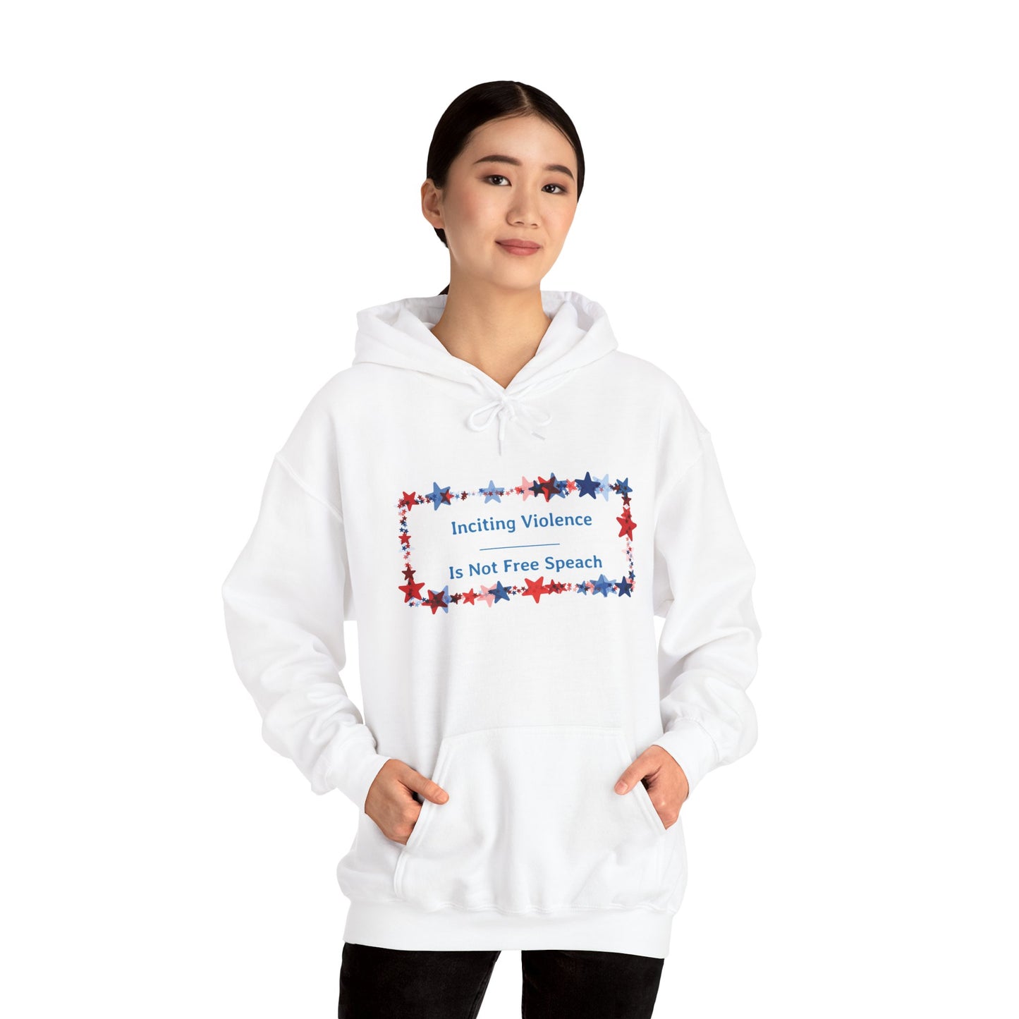 Inciting Violence - Is Not Free Speech  | Unisex Heavy Blend™ Hooded Sweatshirt