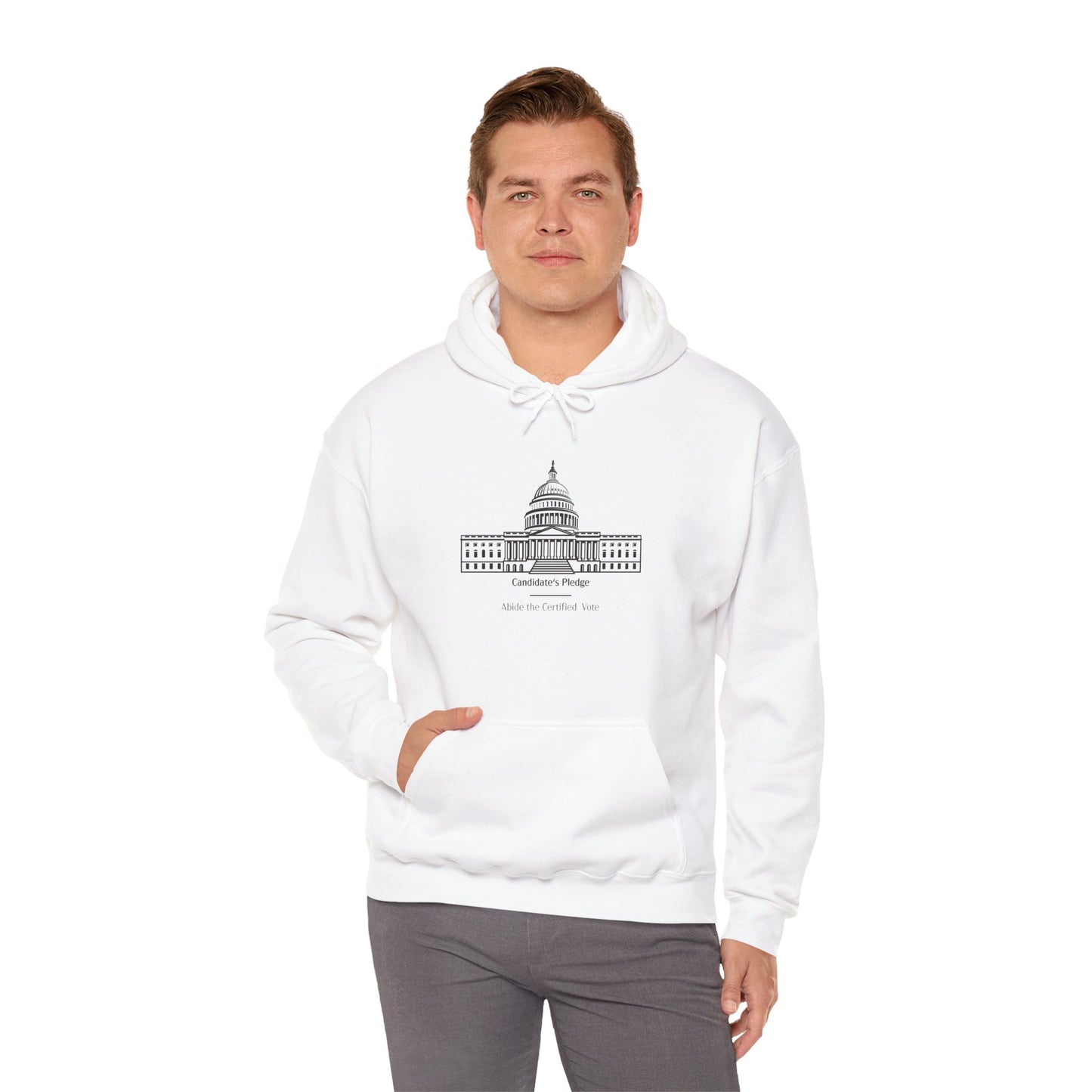 Candidate's Pledge - Abide the Certified Vote  | Unisex Heavy Blend™ Hooded Sweatshirt