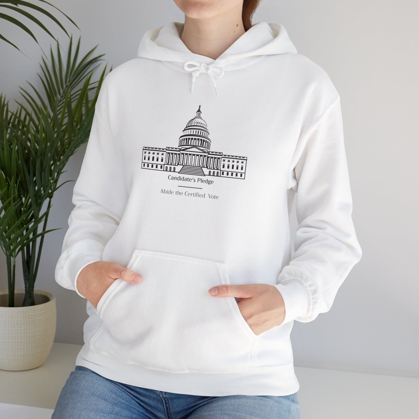 Candidate's Pledge - Abide the Certified Vote  | Unisex Heavy Blend™ Hooded Sweatshirt