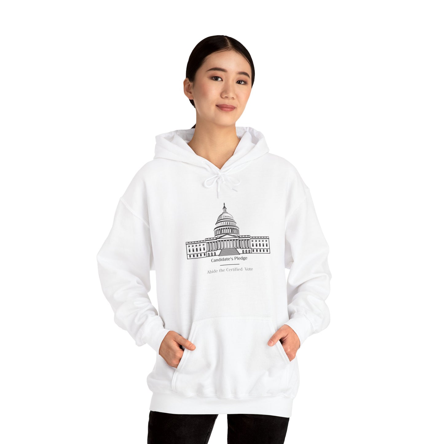 Candidate's Pledge - Abide the Certified Vote  | Unisex Heavy Blend™ Hooded Sweatshirt