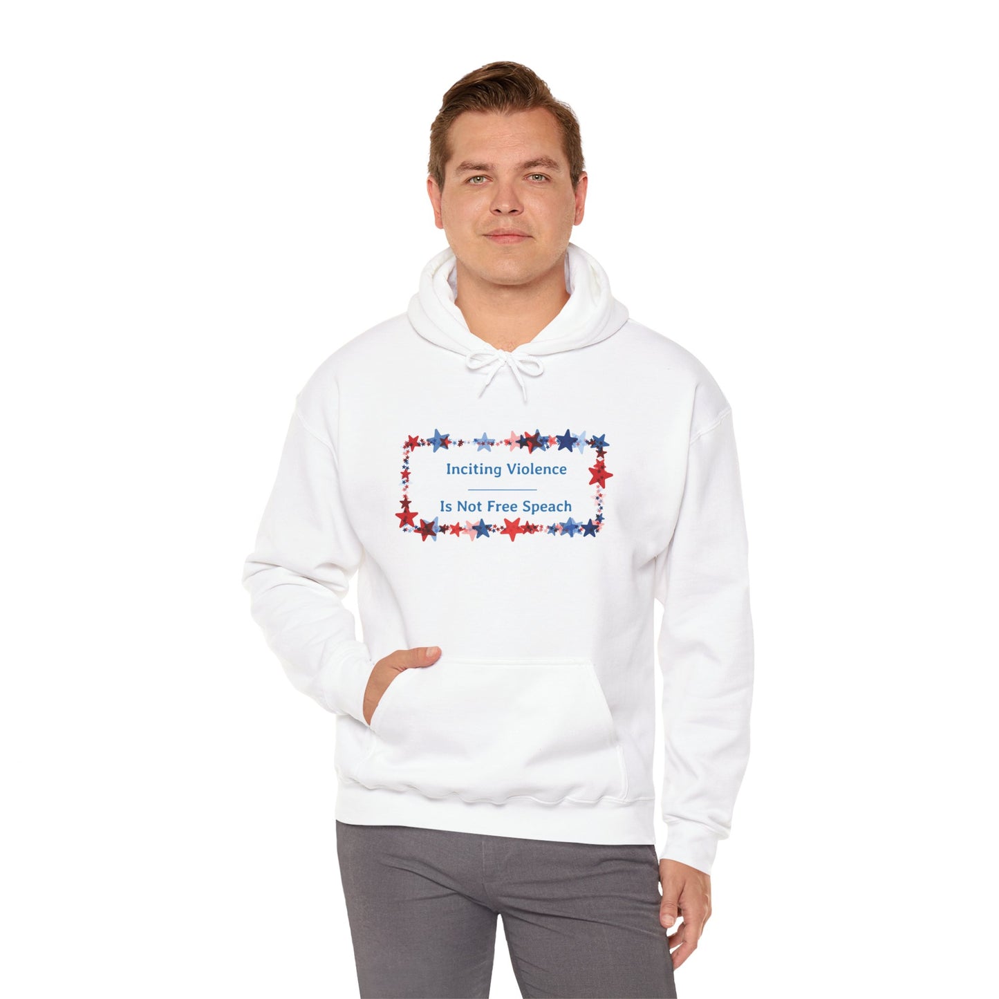 Inciting Violence - Is Not Free Speech  | Unisex Heavy Blend™ Hooded Sweatshirt