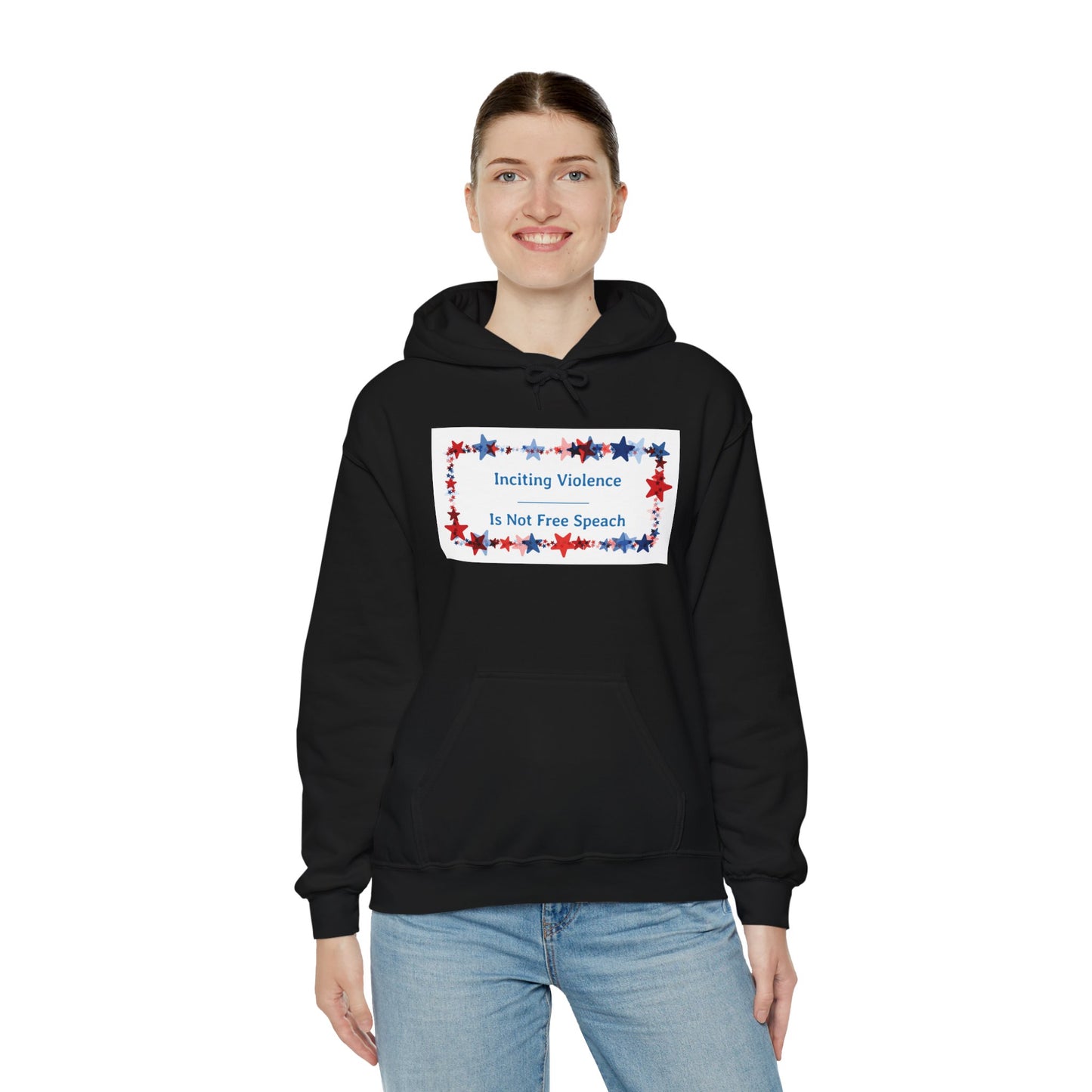 Inciting Violence - Is Not Free Speech  | Unisex Heavy Blend™ Hooded Sweatshirt