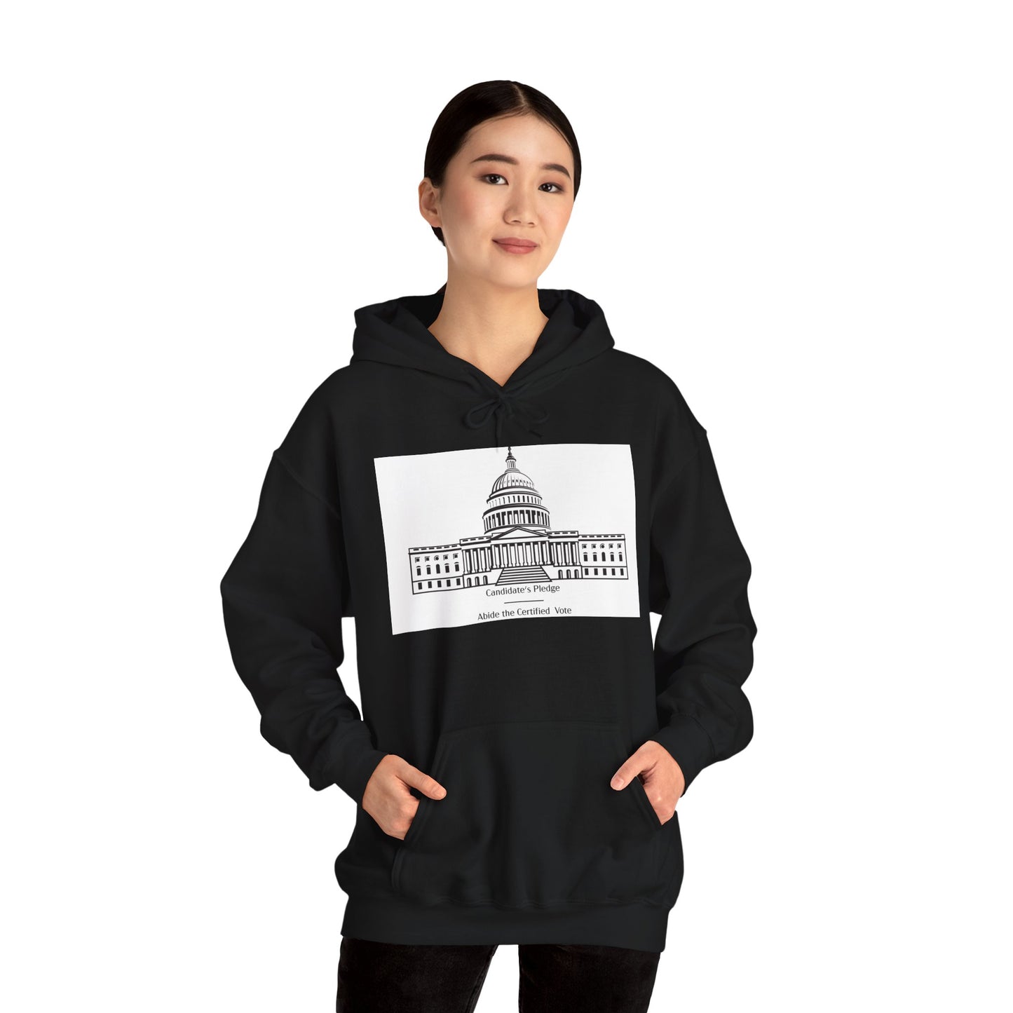 Candidate's Pledge - Abide the Certified Vote  | Unisex Heavy Blend™ Hooded Sweatshirt